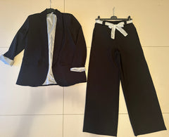 Pantalone Donna con cintura a contrasto