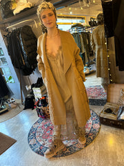 Cappotto Lungo Donna in Panno e Nylon
