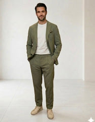 Pantalone Chinos Uomo in seersucker