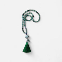 Mala 90 grani  Fluorite, Avventurina, Ametista