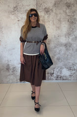 Maglia Donna Manica Corta Girocollo a Righe