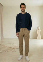 Pantalone Chinos Uomo con coulisse in Nido d’ape