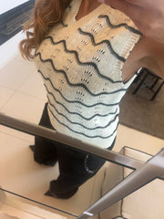 Gilet in maglia lavorata